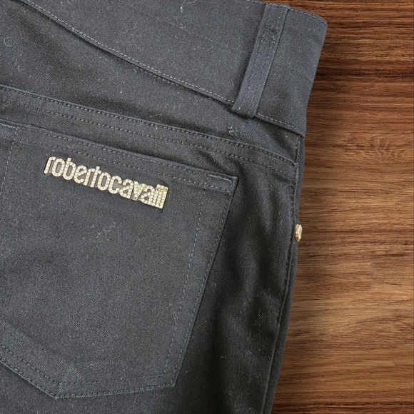 Roberto Cavalli Elegant Black Wide Leg Trousers - Picture 3 of 8